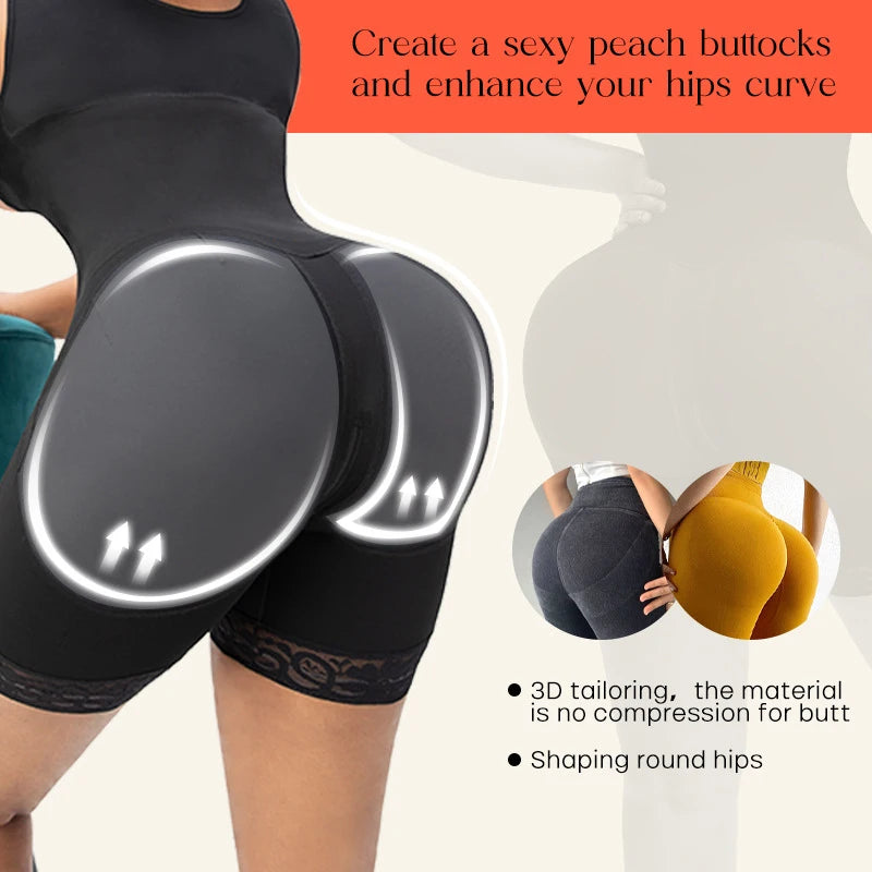 AfruliA Fajas Colombian Shapewear - Corset Waist Trainer Bodysuit