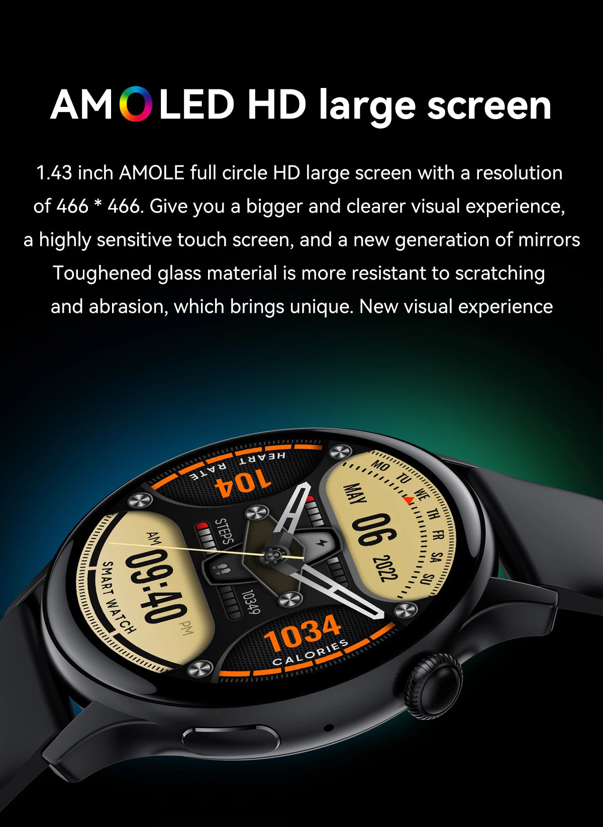 New Smart Watch Women 466*466 AMOLED Screen Always Display Time NFC Bluetooth Call Fashion IP68 Waterproof Sports Men Smartwatch