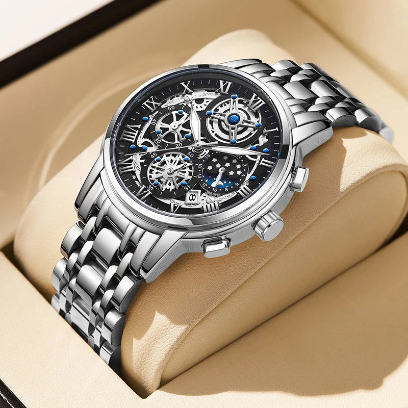 LIGE 2024 Gold Women Watch - Waterproof Sport Quartz Chronograph