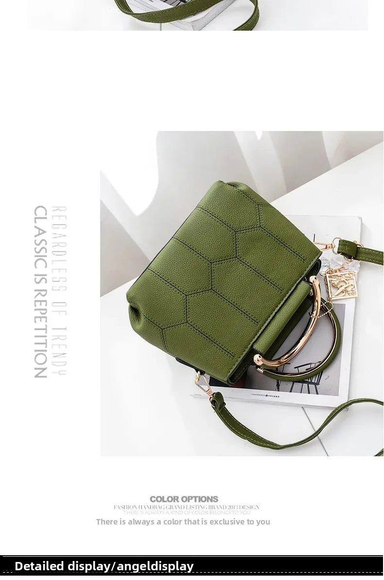 Trendy Women's Handbag Spring Summer New Style Korean Version Simple Small Square Bag Single Shoulder Bag Crossbody Bag