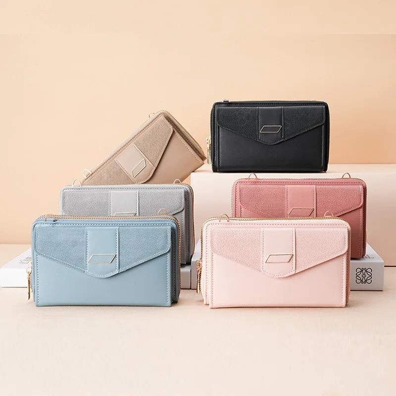 Fashion Women Luxury Leather Single Shoulder Bags Ladies Large Capacity Crossbody Mobile Phone Purse Female Messenger Wallet
