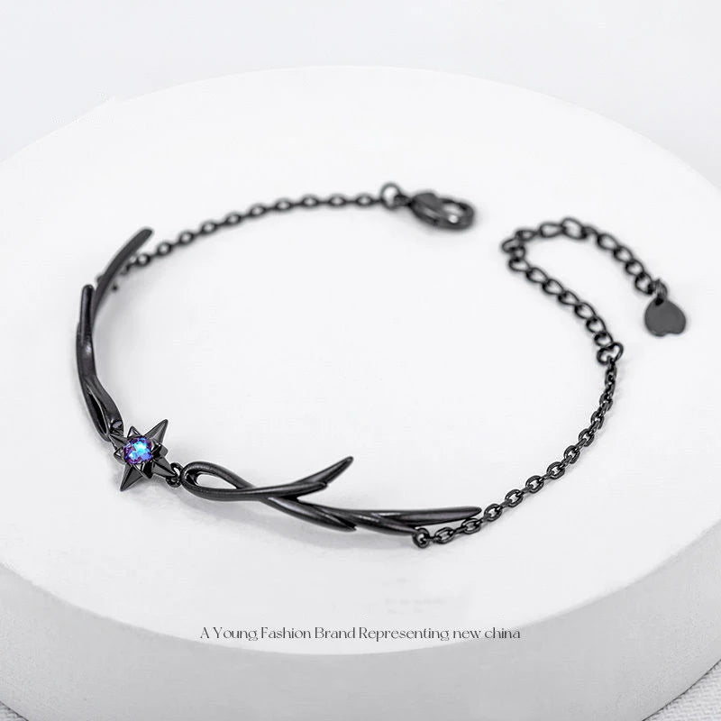 Gothic Punk Dark Style Black Bracelet Personality Ladies Simple Charm Casual Jewelry Gift