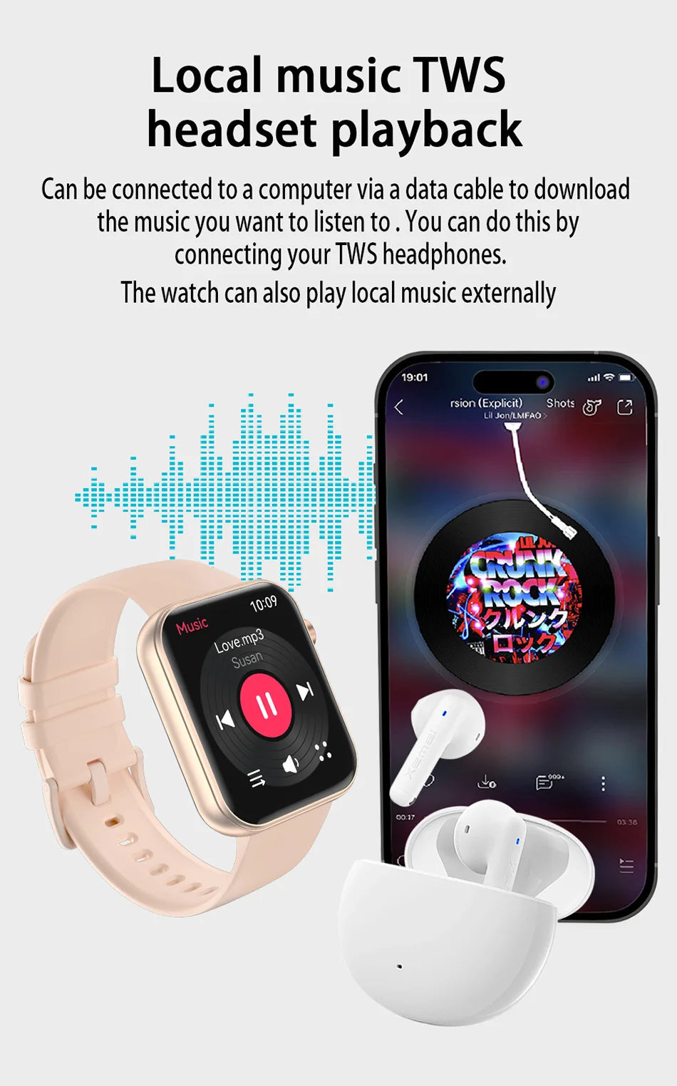 2025 Smart Watch Camera - Health Monitor Fitness Waterproof Bluetooth