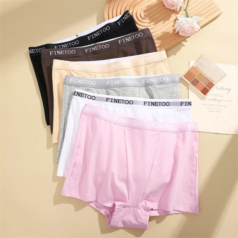 Women's Cotton Seamless Panties Sports Boxers Underwear Female Solid Color Briefs Cozy Lingerie Intimate Underpants Soft S-XXL