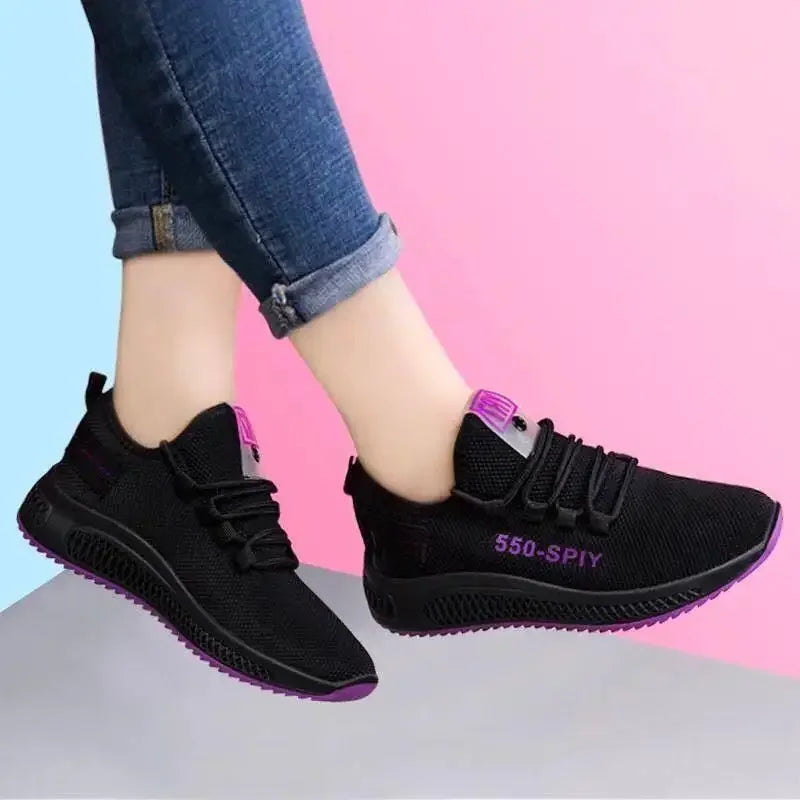 Tenis Feminino 2024 Hot Sale - Vulcanize Air Mesh Outdoor Walking Sneakers
