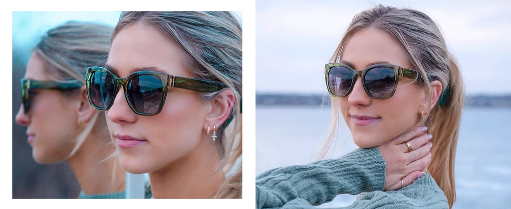 ZENOTTIC Polarized Cat Eye Sunglasses - Oversized UV400 Designer Women