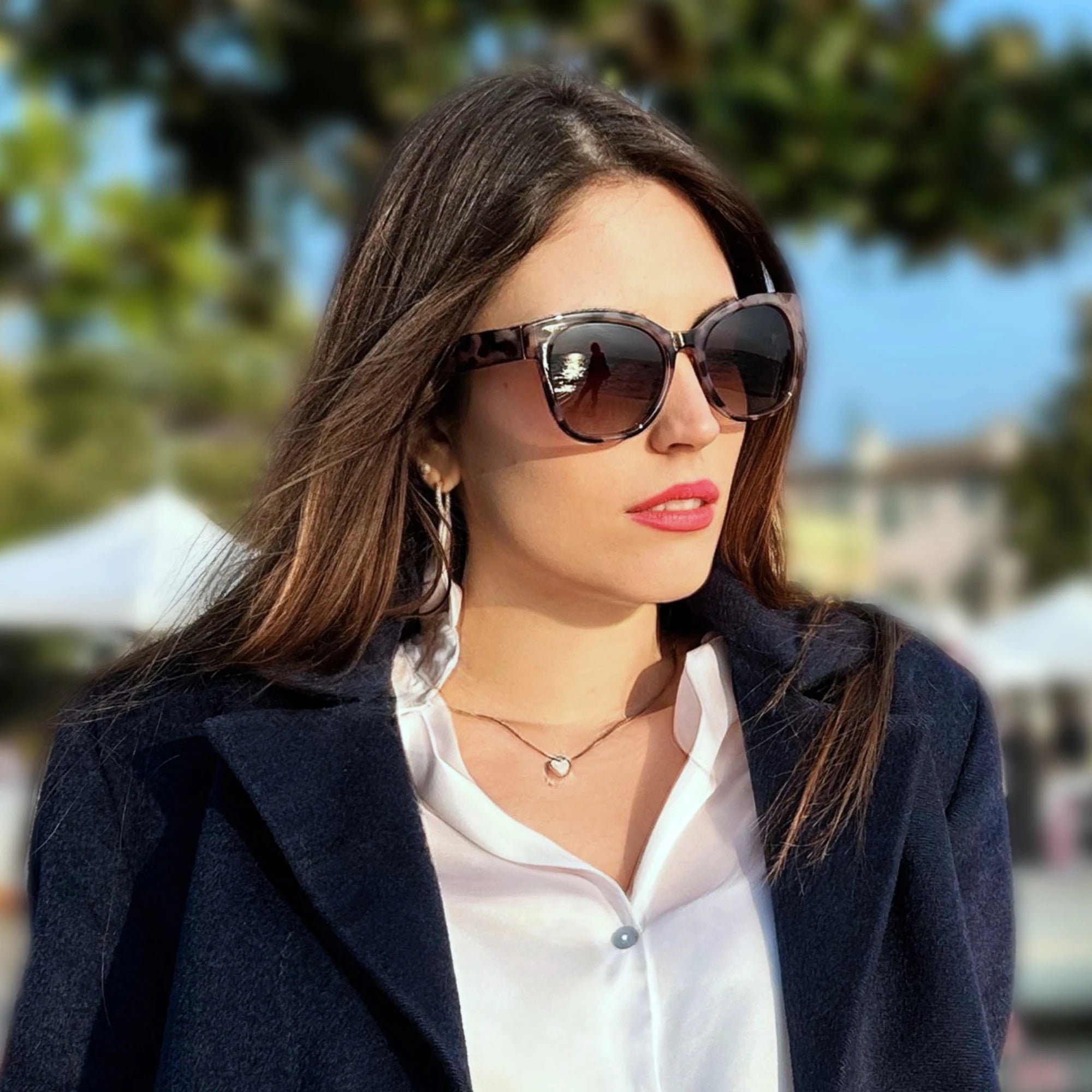 ZENOTTIC Polarized Cat Eye Sunglasses - Oversized UV400 Designer Women