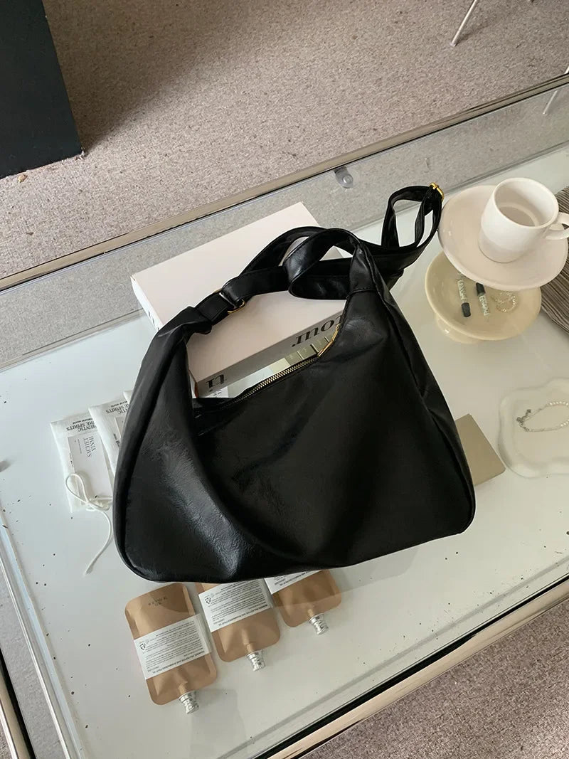 Cowhide Women Handbag Luxury Shoulder Bag Ladies Leather Tote Fashion Female Messenger High Quality Designer Purse Elegant