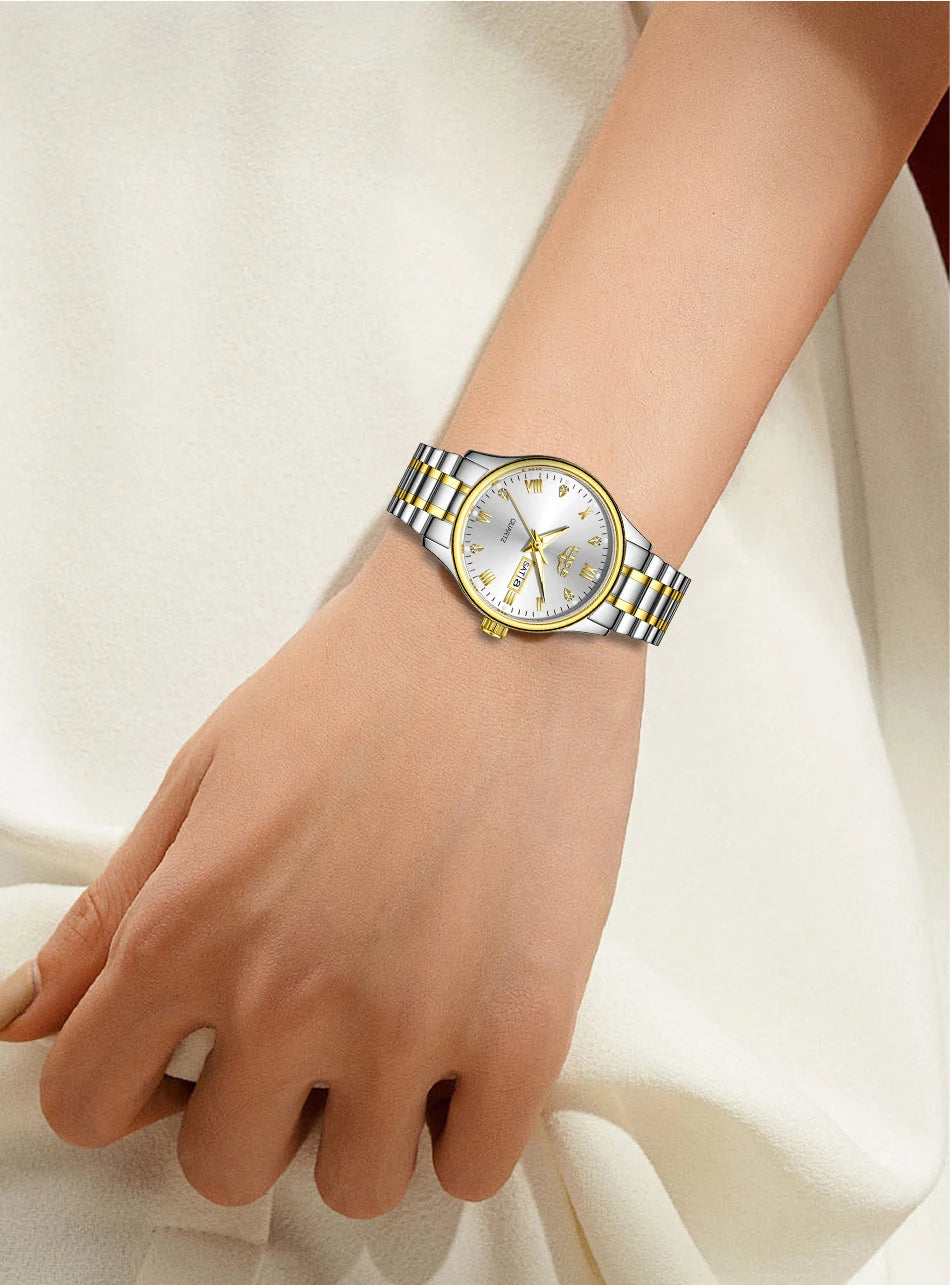 LIGE Women Wrist Watch Original Watches for Ladies Waterproof Stainless Steel Luxury Quartz Woman Wristwatch Diamond Dial Clock