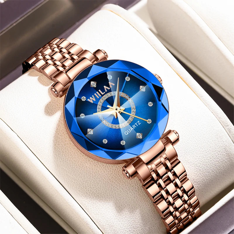 Women Bracelet Watches Stainless Steel Band Elegant Diamond Dial Ladies Wrist Watch For Crystal Exquisite Top Brand Luxury 2025
