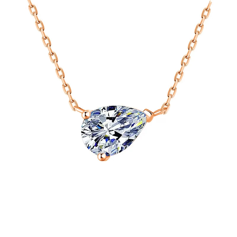 1/3carat Waterdrop Solitaire Moissanite Pendant Necklace 925 Sterling Silver Gra Certified Pear Cut Lab Diamond Neckchain Woman