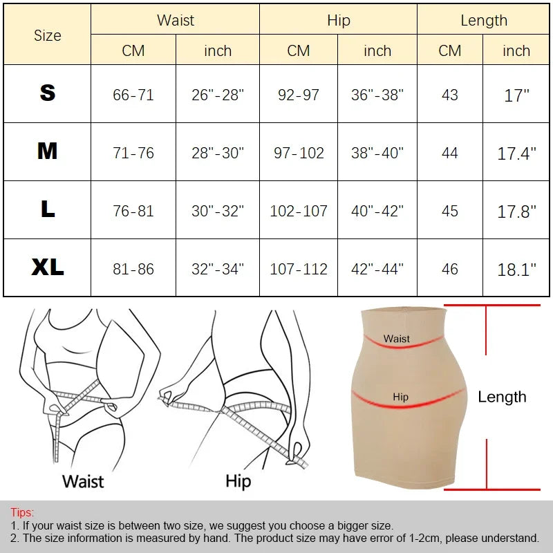 Half Slip Shapewear for Women Under Dresses Built-in Panties High Waist Tummy Control Slips Skirts Butt Lifter Body Shaper Dress