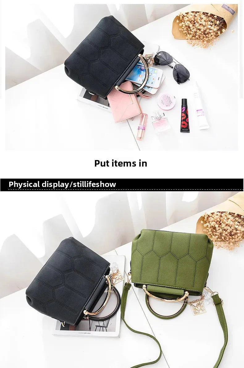 Trendy Women's Handbag Spring Summer New Style Korean Version Simple Small Square Bag Single Shoulder Bag Crossbody Bag