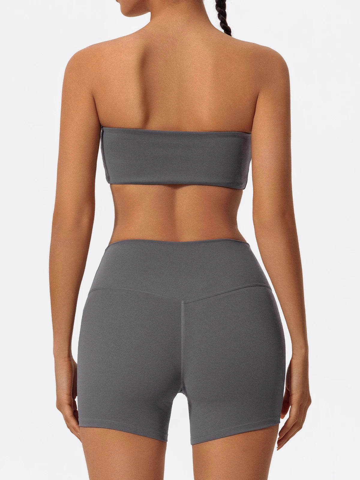 Ctenkevet Two Piece Fitness Sports Set Women Workout Yoga Outfit Strapless Bra Woman 2Ps Gym Crop Top Deportivos Mujer Gym Suits