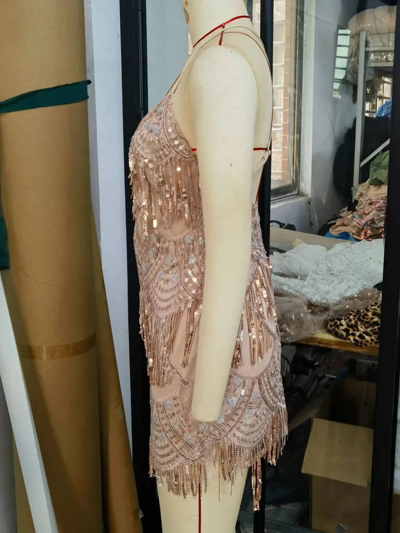 Black Backless Tassel Sequin Dress - Summer Party Evening Gown