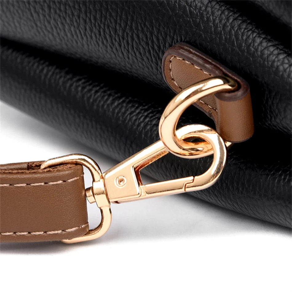 3-Layer Designer Handbag - Large Capacity Crossbody Messenger Bag