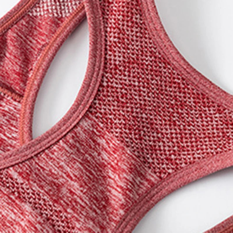 Yoga Fitness Suit High Waisted Peach Buttocks Shockproof Vest Underwear Shorts Set Breathable Women Tight Fitting Sports Bra
