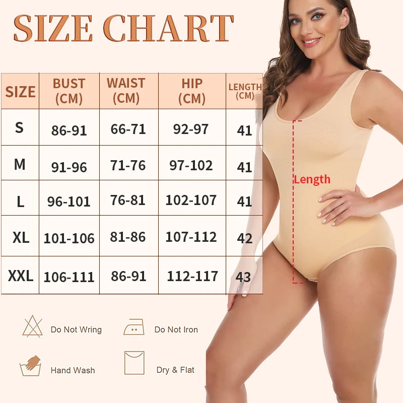 Bodysuit Shapewear - Tummy Control Butt Lifter Low Neck Jumpsuit