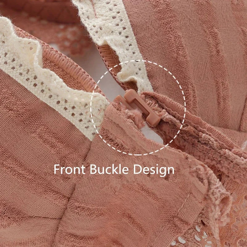 Japan Korean Front Closure Bra - Wire Free Lace Comfortable