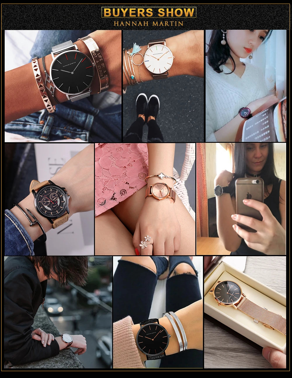 Hannah Martin Hot Fashion Simple Japan Quartz Movement Watch Leather Strap Clock Women Analog Waterproof Wrist watch Reloj Mujer