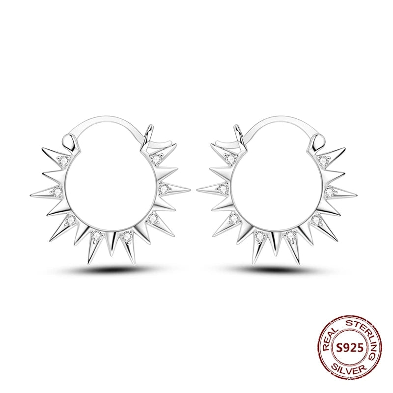 Unicorn Earrings 925 Sterling Silver Original Zircon Elephant Feather Dog Cat Blue Star Small Earrings For Women Jewelry Gift