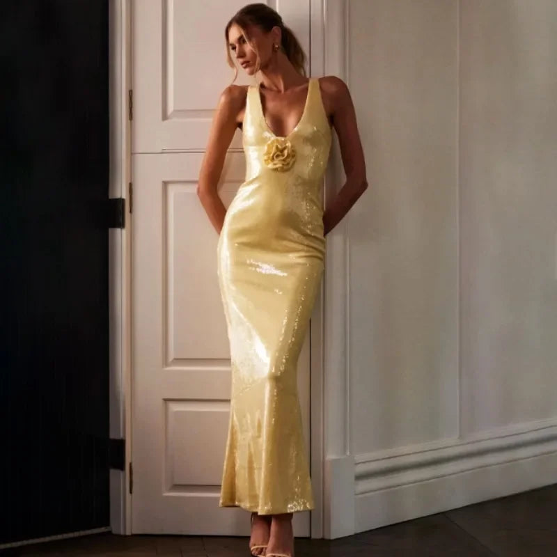 Luxurious Corset Party Dress - Off Shoulder Halter Celebrity Gown