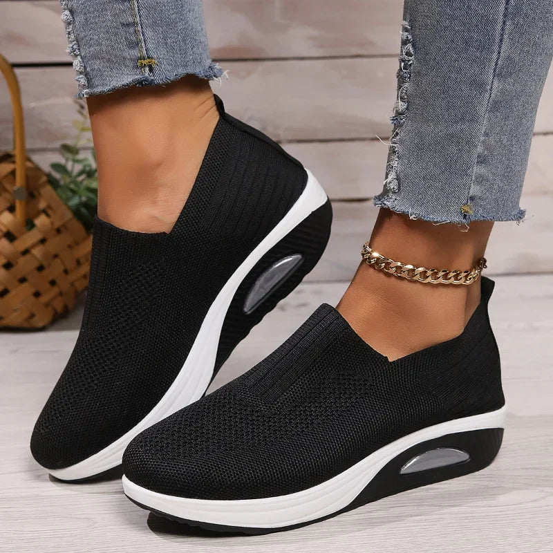 2024 Women's Walking Shoes - Air Cushion Orthopedic Platform Mules