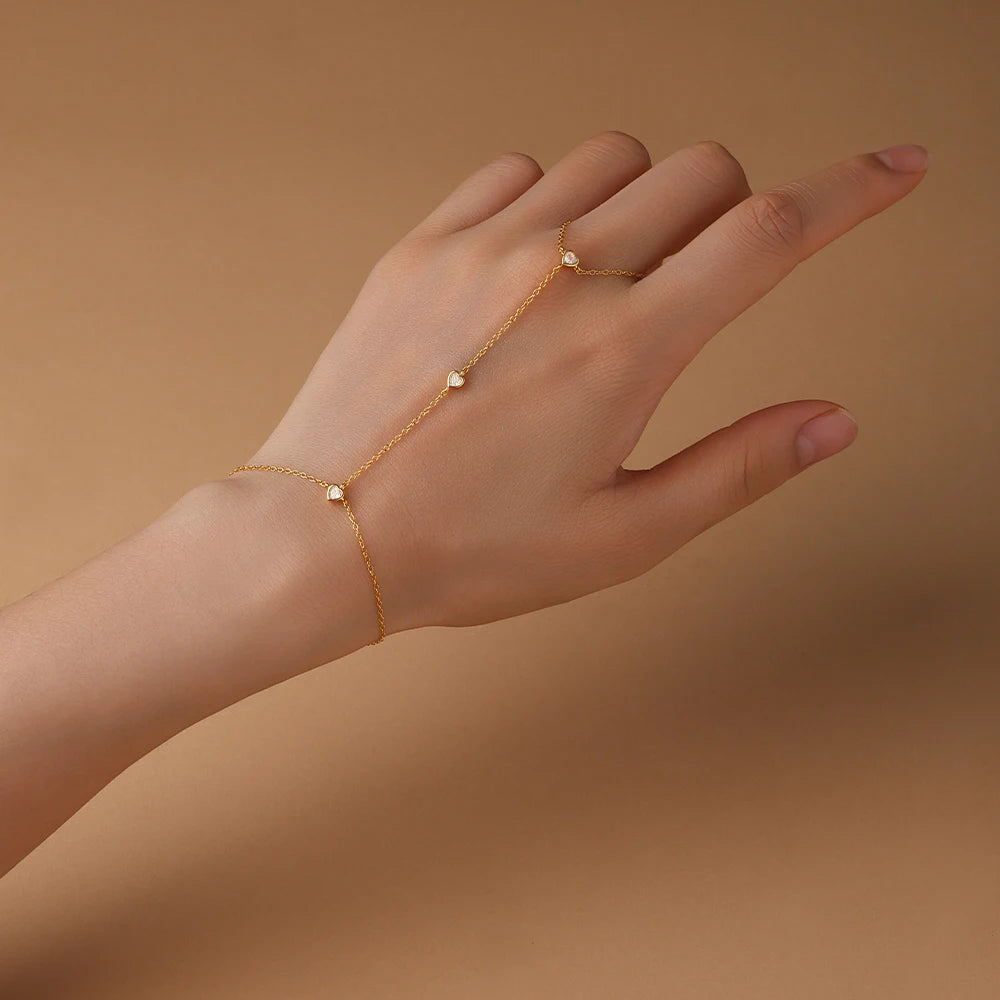 CANNER European American Style Eight-Pointed Star Zircon Bracelet S925 Sterling Silver Personality Simple Versatile Bracelet
