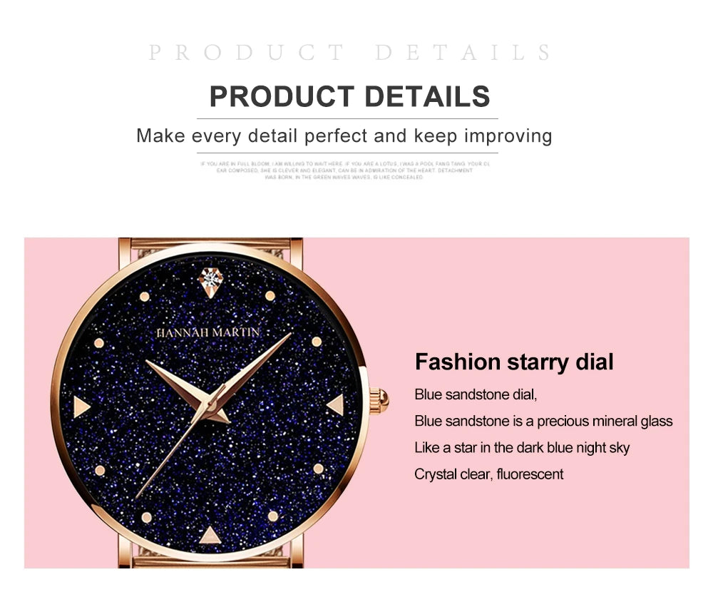 Women Luxury Watch 36mm Fashionable Frosted Dial Japanese Movement Rhinestone Rose Gold Stainless Steel Mesh Women Dress Watches