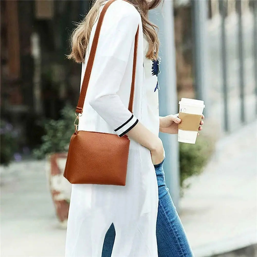 4Pcs/set Leather Crossbody Bags Women Bag Set Pattern Portable Fashion Shoulder Bags Purse Ladies PU Crossbody Bag