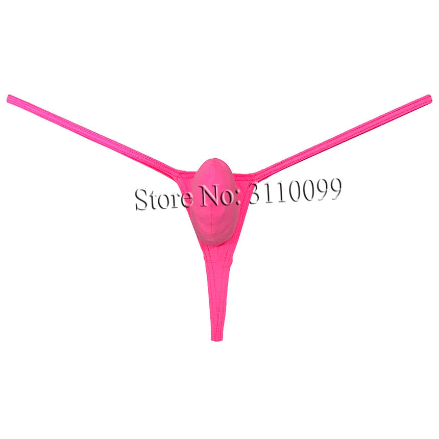 Men's Cotton Micro Thong Pouch String T-back Underwear Bikini Tanga Strap Trunks