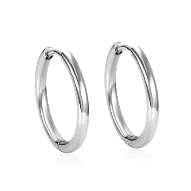 10/20Pcs Minimalist 316L Stainless Steel Small Hoop Earrings For Women Man Classic Round Earrings Fashion Ear Piercing Jewelry