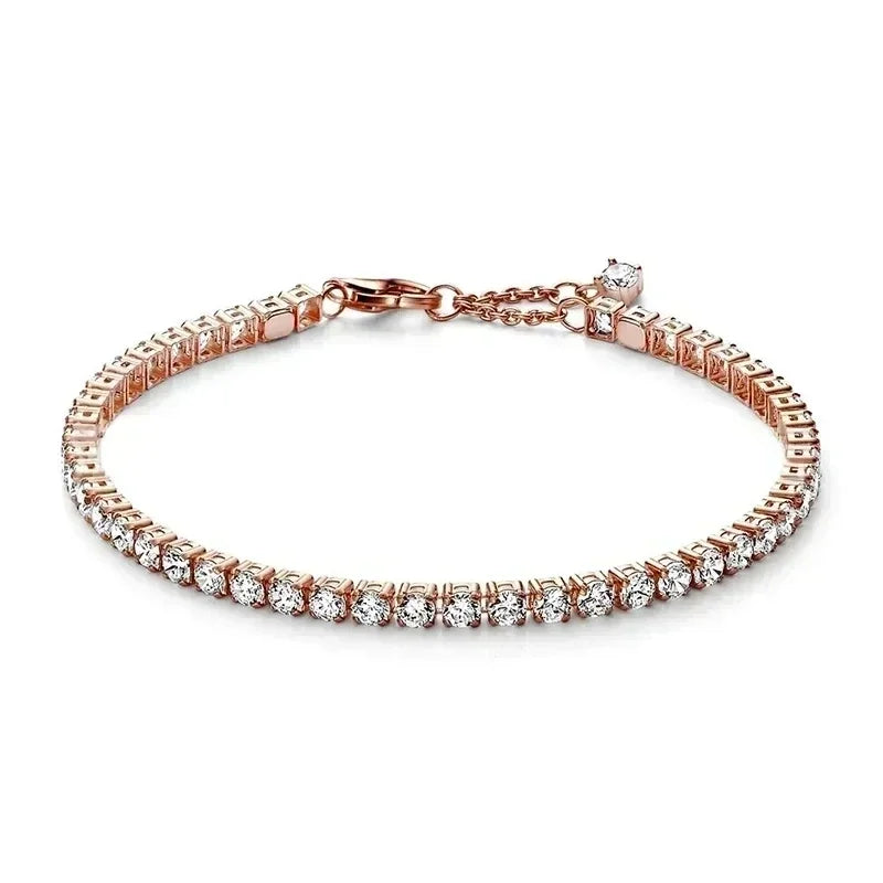Hot selling 925 Sterling Silver Exquisite Stars Heart-shaped All Zircon Tennis Bracelet Luxurious Charm Bracelet Surprise Gifts