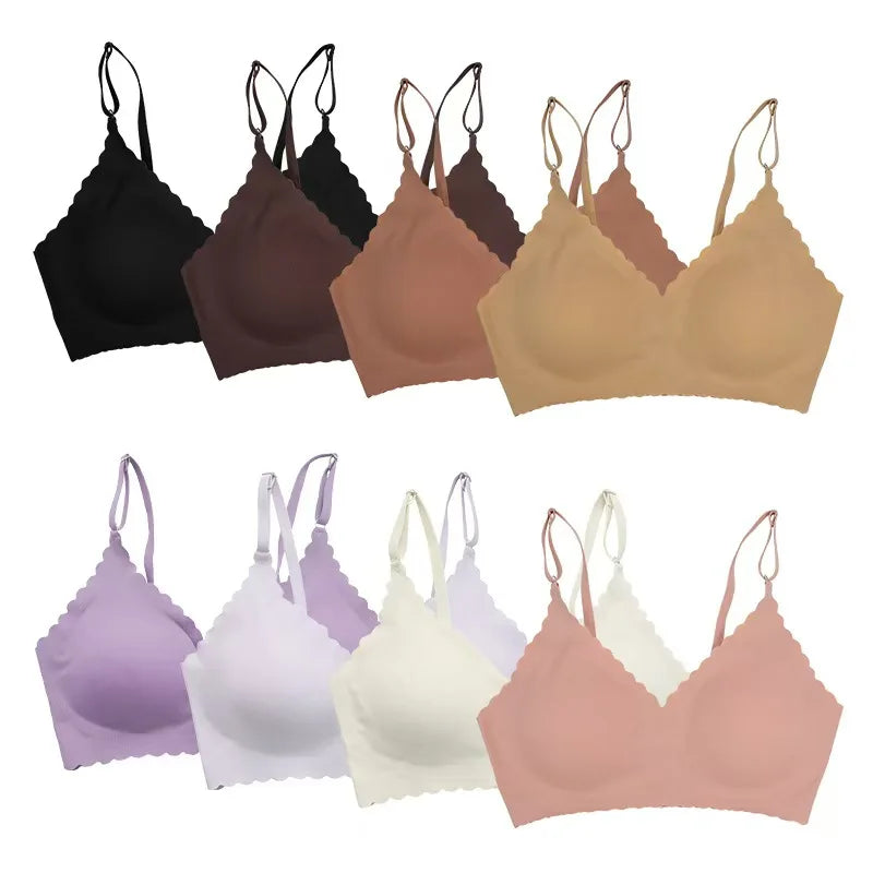 2PCS Ice Silk Seamless Bra - No Steel Ring Fitness Yoga Tank Tops