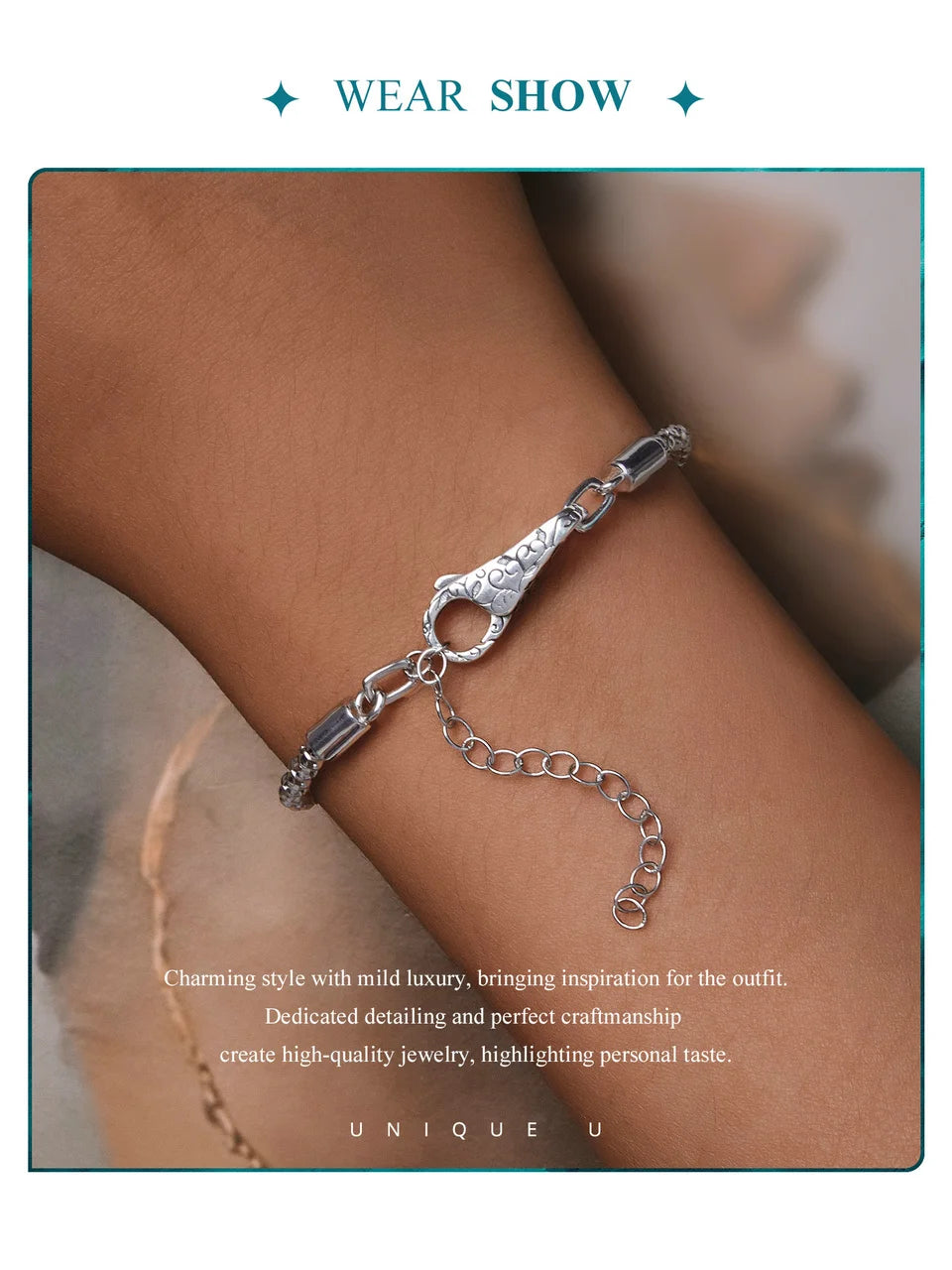 WOSTU Real 925 Sterling Silver Basic Snake Bangle Bracelet Butterfly Flower Closure Buckle For DIY Charms Bead Jewelry Make Gift
