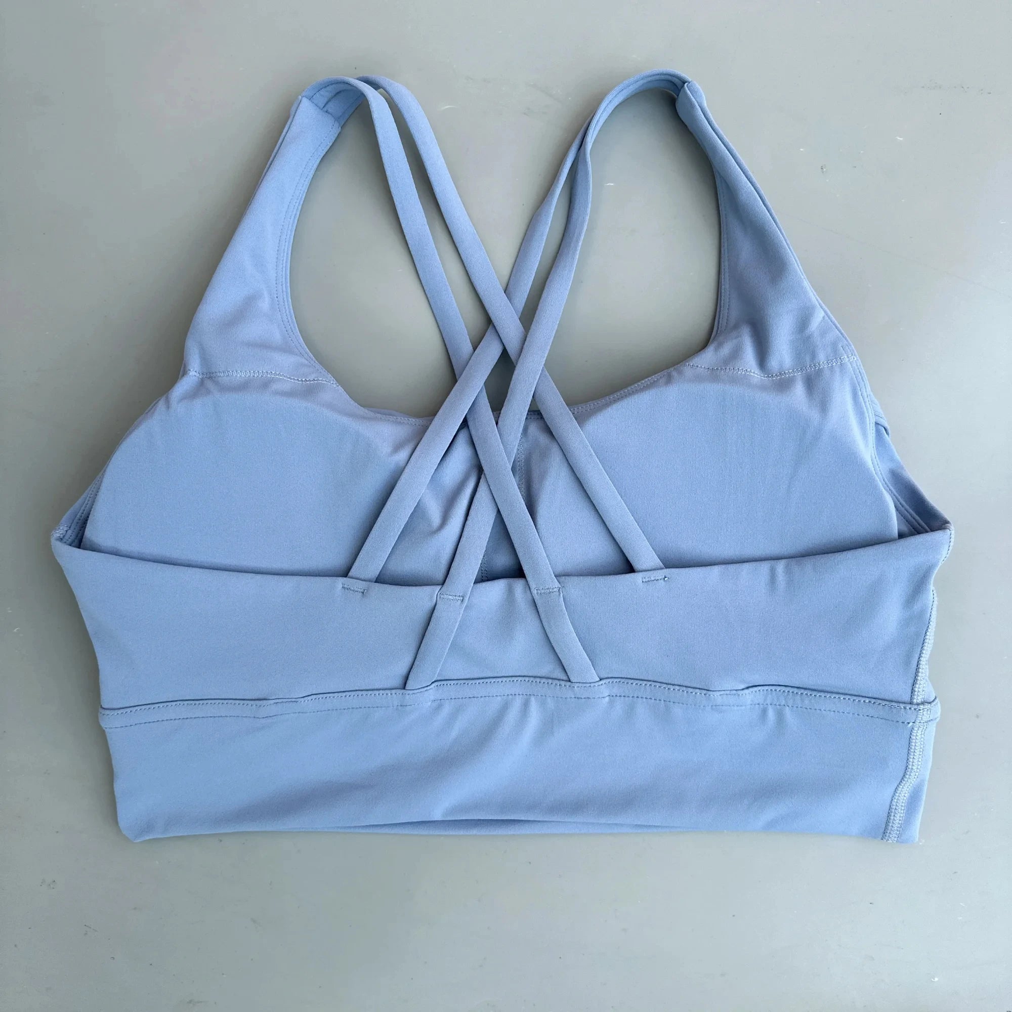Solid Color Cross Fitness Bra - High Strength Yoga Sport Top