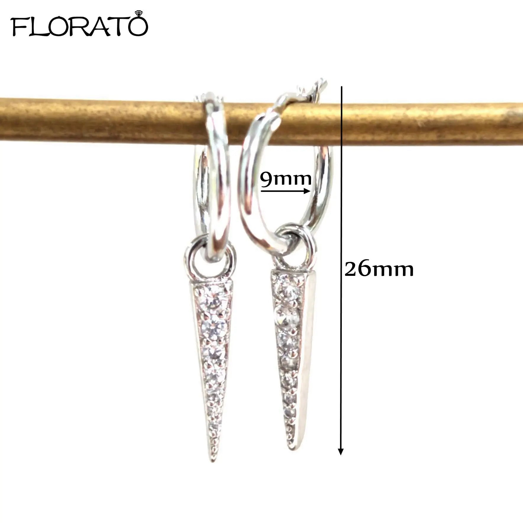 925 Sterling Silver Needle Punk Spike Rivet Hoop Earrings For Women Huggie Earrings Ear Cuff Piercing Earring Gothic Jewelry