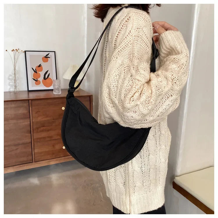 Casual Nylon Crossbody Bag for Women Designer Shoulder Bags Large Capacity Tote Lady Travel Shopper Bag Female Purses 2024