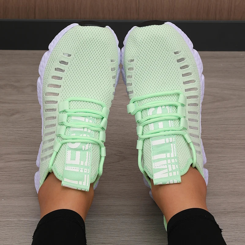 Women's Platform Sports Shoes - Breathable Hiking Walking Sneakers