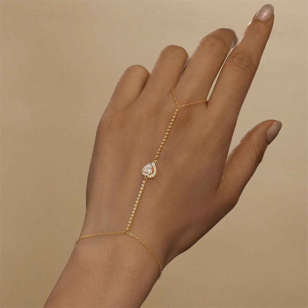 CANNER European American Style Eight-Pointed Star Zircon Bracelet S925 Sterling Silver Personality Simple Versatile Bracelet
