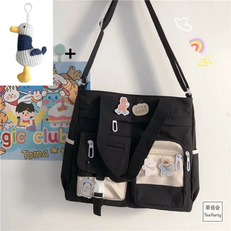 Waterproof Canvas Women Handbags Shoulder Bags Nylon Ladies Tote Messenger Bag Oxford Handbag Crossbody Bags for Girls Satchels