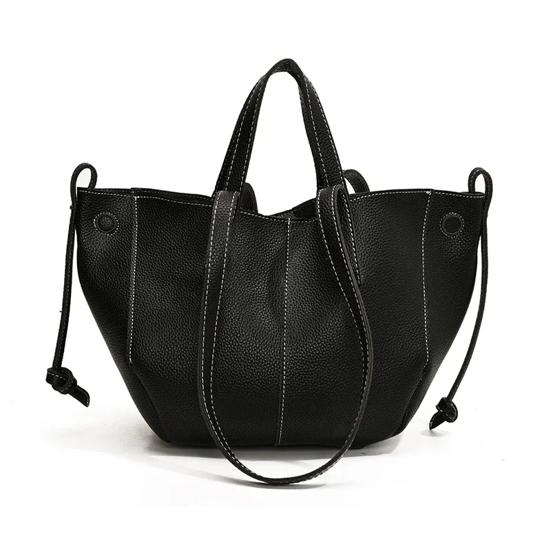 High Quality PU Tote Bags Fashion Solid Hasp Simple Versatile Sense of Luxury Shoulder and Handbags for Women 2024 New Style
