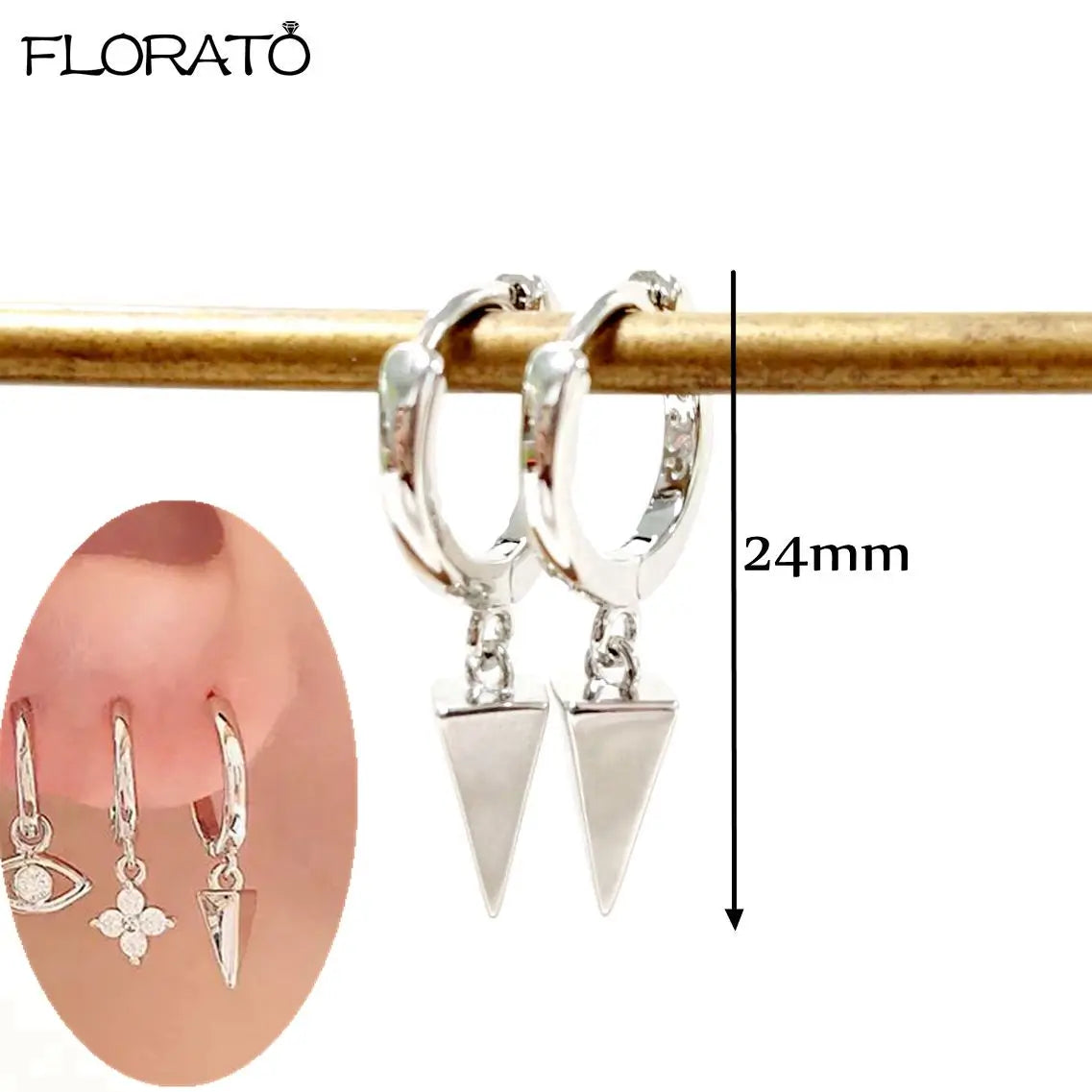 925 Sterling Silver Needle Punk Spike Rivet Hoop Earrings For Women Huggie Earrings Ear Cuff Piercing Earring Gothic Jewelry