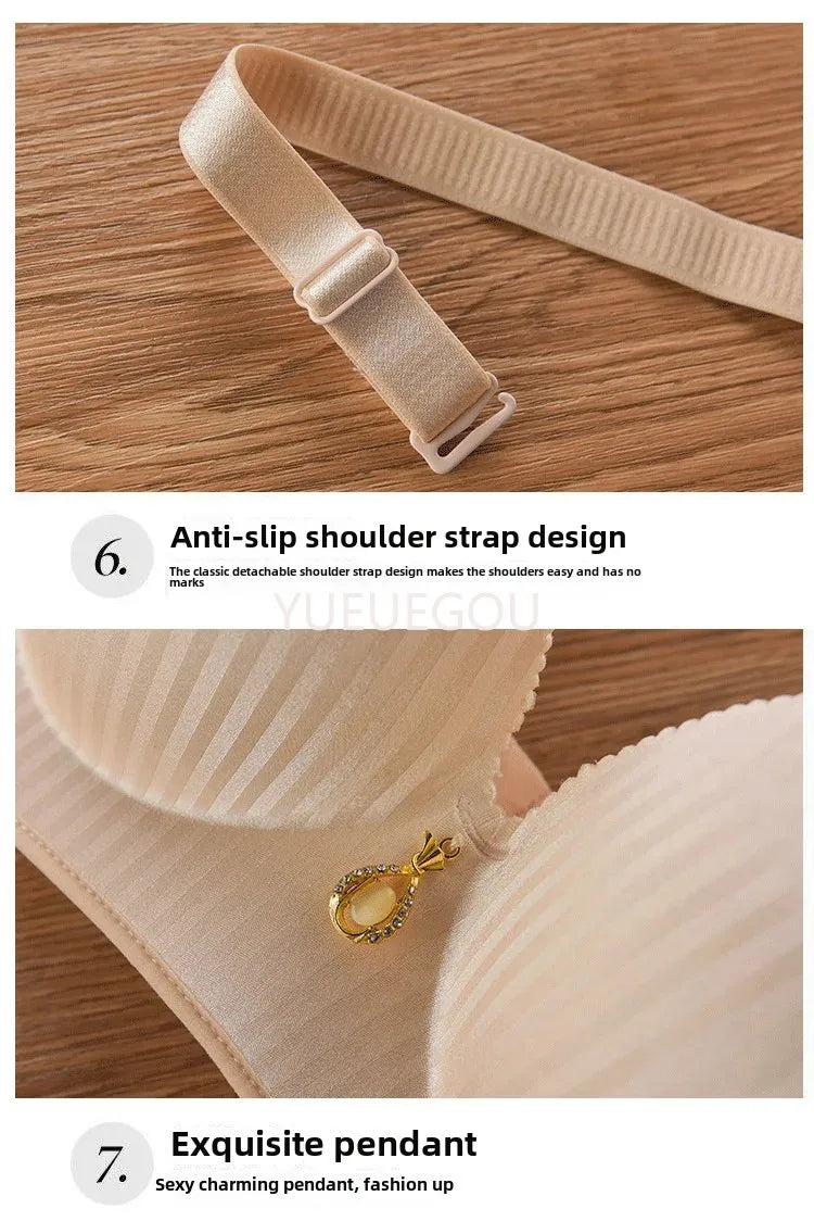 2024 New Girl's 8cm thickened Bra Steamed Bread Cup Adjustable Underwear No Mark No Steel Ring Breast Lingerie push up Bras