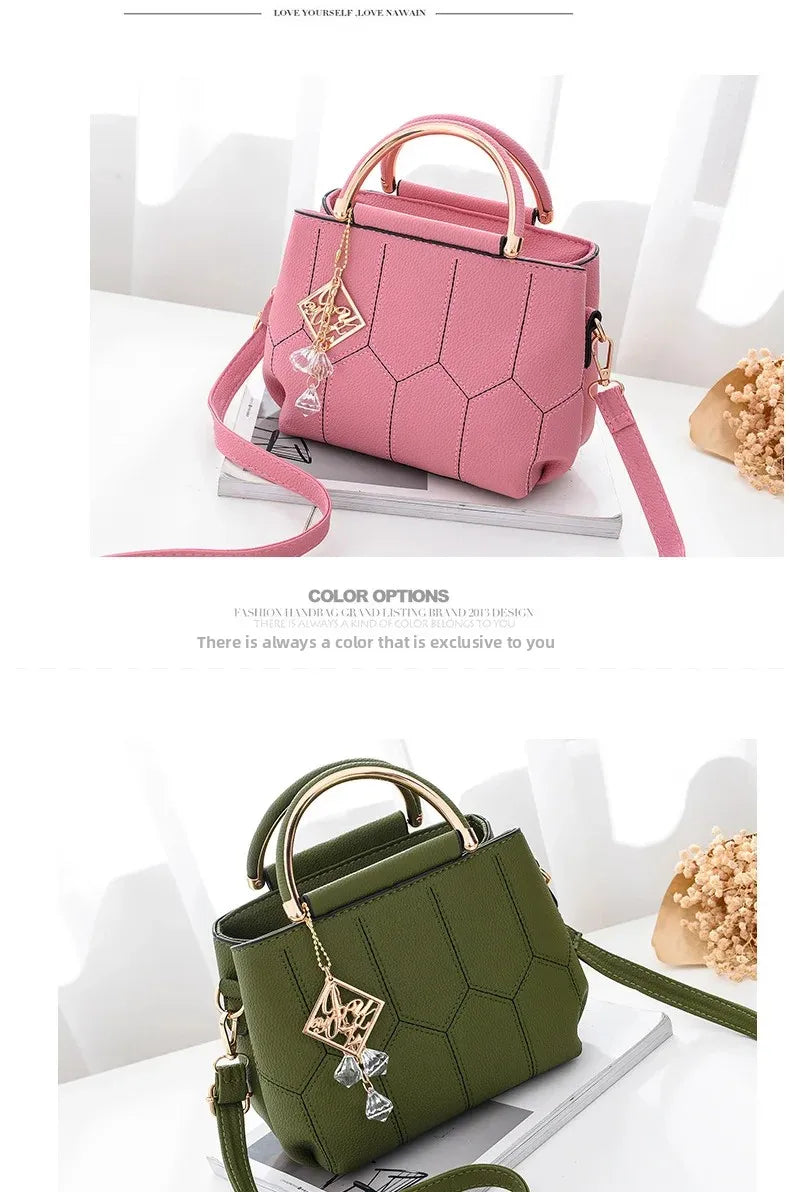 Trendy Women's Handbag Spring Summer New Style Korean Version Simple Small Square Bag Single Shoulder Bag Crossbody Bag