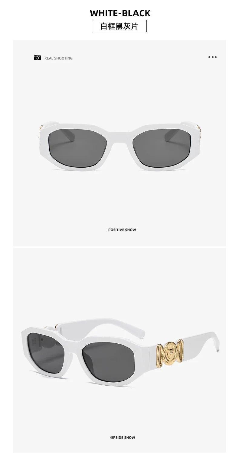 LONSY Fashion Square Sunglasses - Black Gradient Big Frame Retro UV400