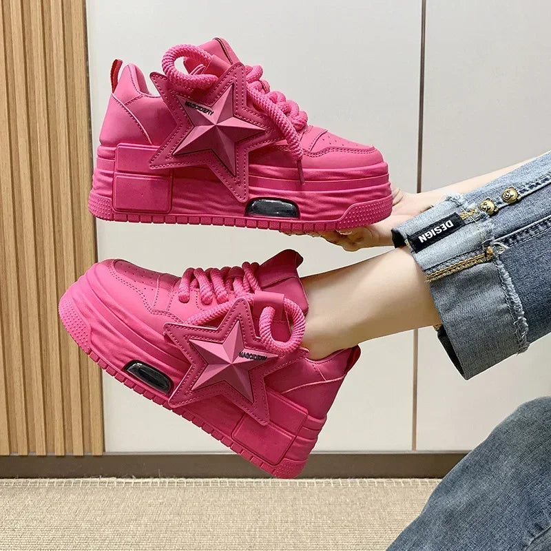 Star Designer Lightweight Sports Shoes - Platform Anti-Slip Sneakers