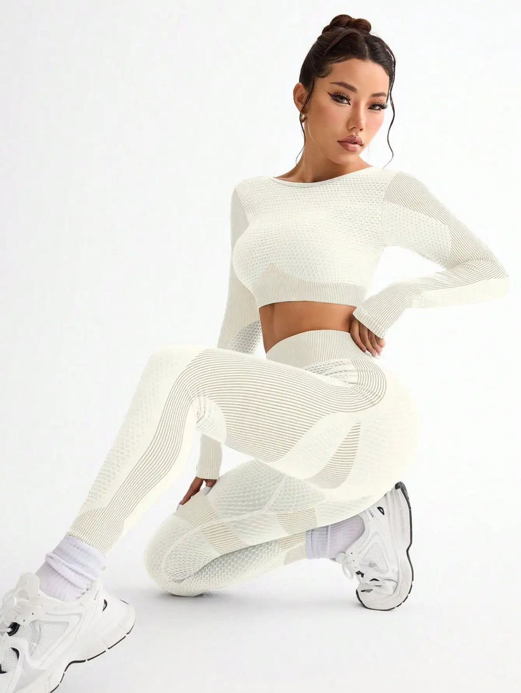 2PCS Sports Yoga Suit - Breathable Seamless Running Fitness Set