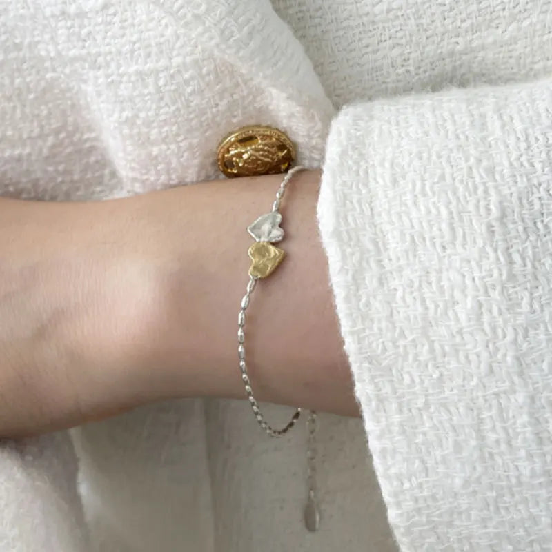925 Sterling Silver Bracelet Geometric Cube Circle Punk Asymmetric Beaded For Woman Girl Fashion Jewelry Gift Dropship Wholesale