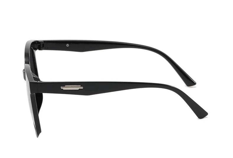 Large Frame Black Face Trimming Sunglasses - Outdoor Travel UV400